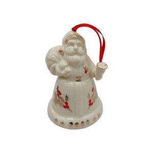 Madison Avenue Porcelain Santa Claus Bell Christmas 2000 Ornament 4"